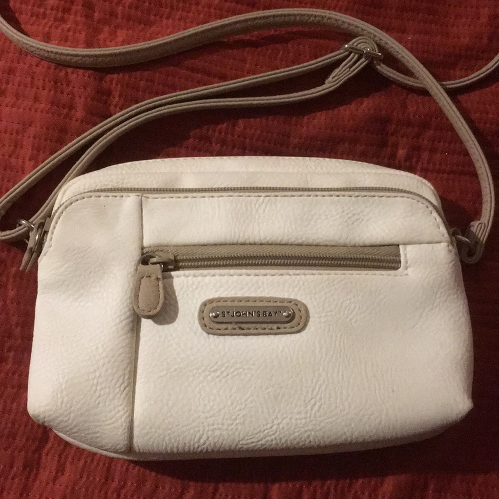 St John’s Bay White Leather Crossbody Small Bag